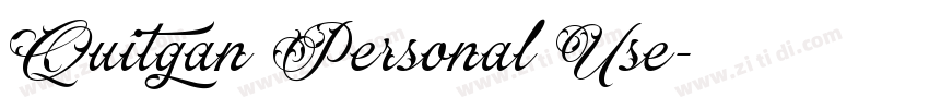 Quitgan Personal Use字体转换